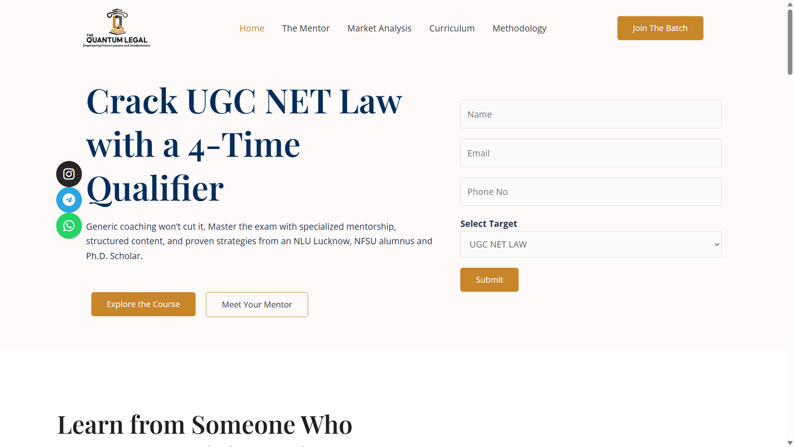 The Quantum Legal – UGC NET Law Coaching Platform.